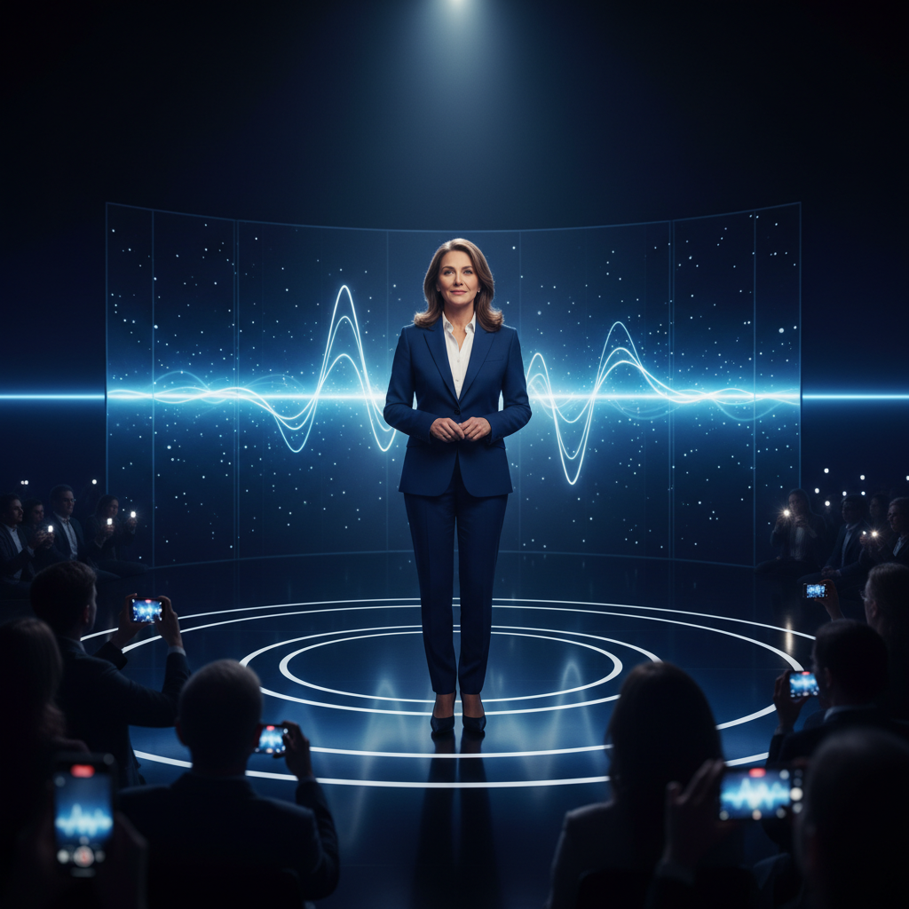 An AI-generated talking head from OmniHuman v1.5