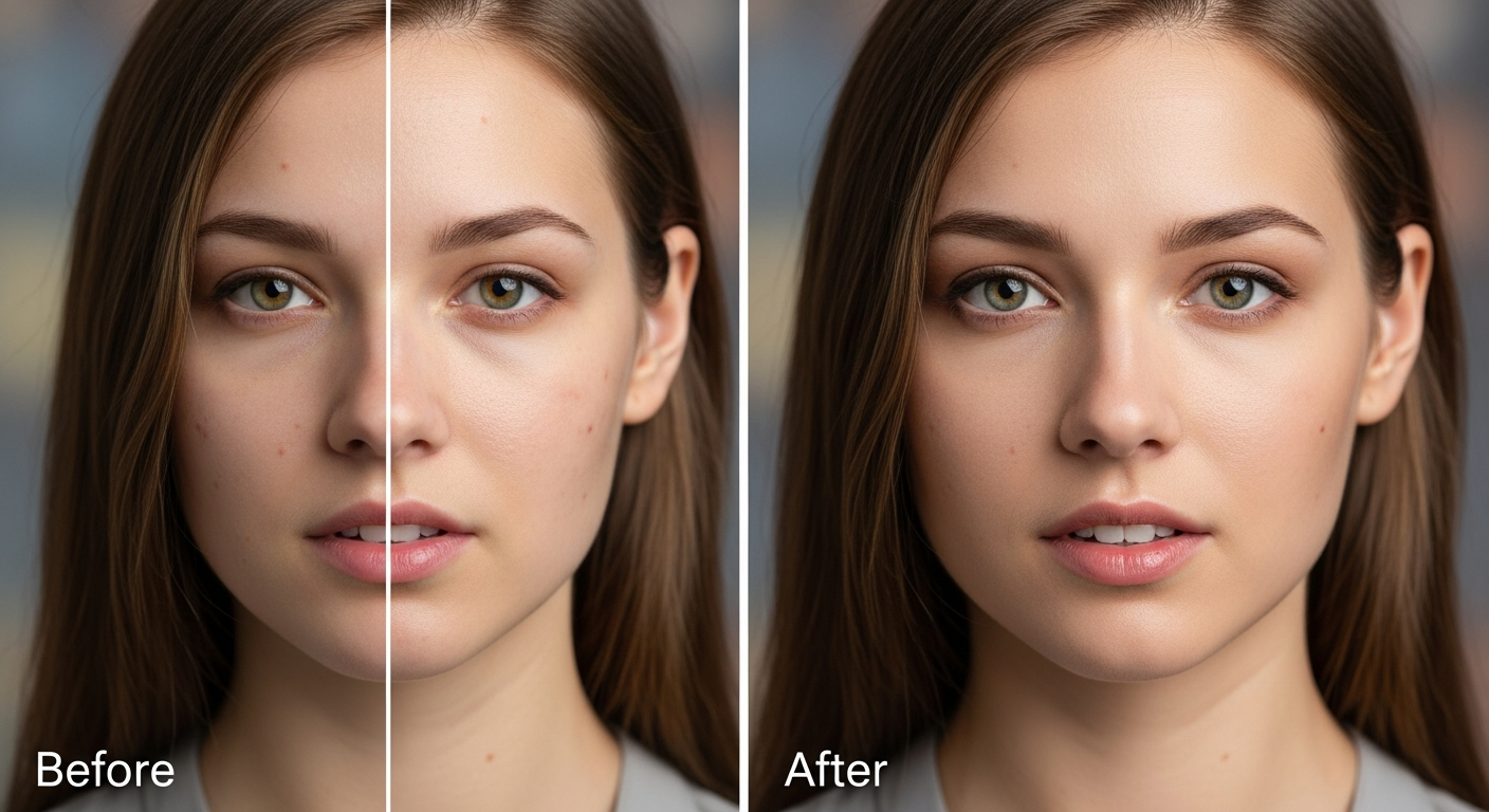Before and after AI photo edit with Seedream 5.0