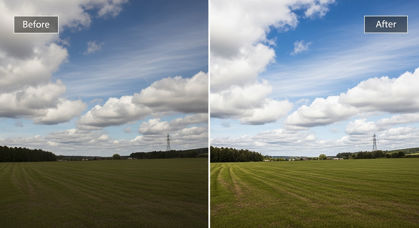 Before and after AI photo edit with Seedream 5.0